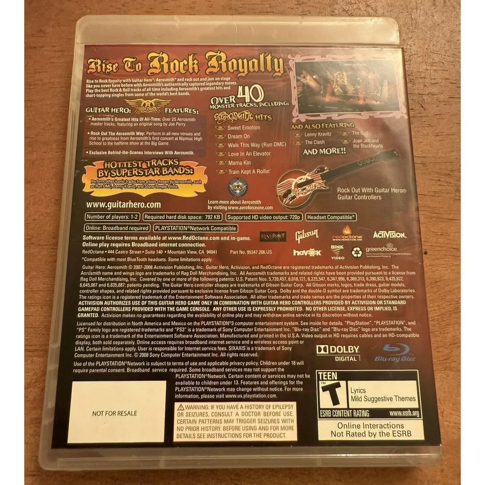 Guitar Hero: Aerosmith (Sony‎ PlayStation 3, 2008)